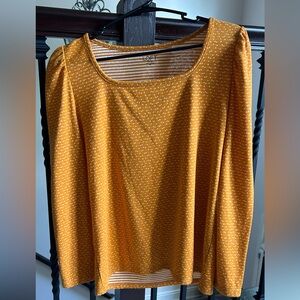 Loft mustard long sleeve shirt